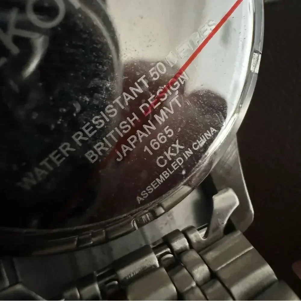 Sekonda Classic Mens Stainless Steel Black Dial Water Resistant Model 1665 Watch